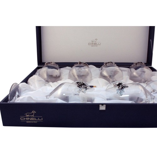 Комплект бокалов для красного вина 6 шт  UVA BLACK в подарочной упаковке