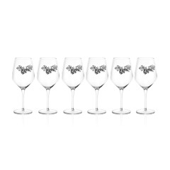 Комплект бокалов для красного вина 6 шт  UVA BLACK в подарочной упаковке