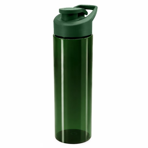 Пластиковая бутылка Ronny To Go с биркой, тёмно-зелёная