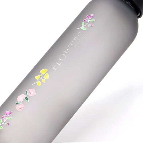 Бутылка пластиковая для воды Sportes (матовая), черная