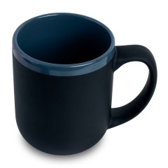 Кружка Barrel, софт-тач, чёрно-серая