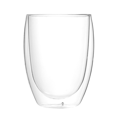 Стакан стеклянный Lotos с двойными стенками и крышкой, бирюзовый