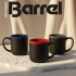 Кружка Barrel, софт-тач, чёрно-синяя