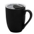 Кружка с крышкой Velvet Duo, софт-тач, чёрная