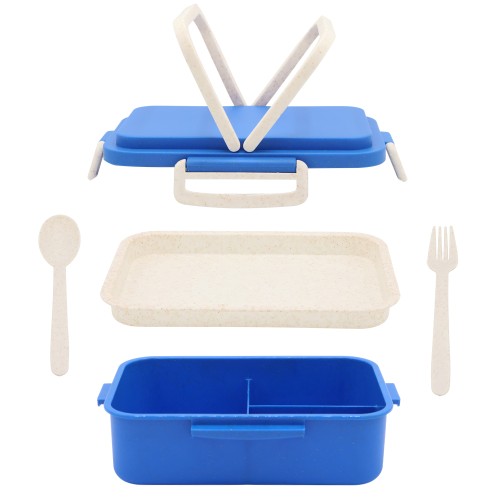 Ланчбокс (контейнер для еды) Inar из пшеничного волокна, синий.