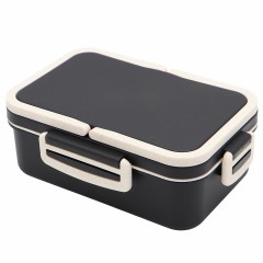 Ланчбокс (контейнер для еды) Inar из пшеничного волокна, чёрный.