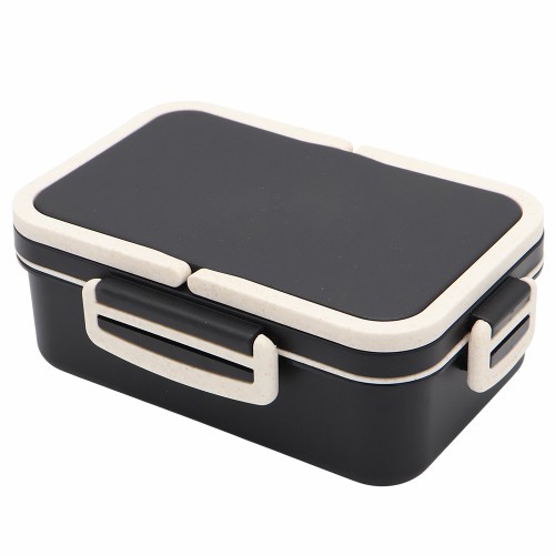 Ланчбокс (контейнер для еды) Inar из пшеничного волокна, чёрный.