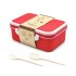 Ланчбокс (контейнер для еды) Inar из пшеничного волокна, красный