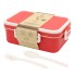 Ланчбокс (контейнер для еды) Inar из пшеничного волокна, красный.