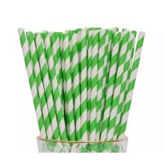 Белая бумажная трубочка , размер 197*6 мм, цветная  (25 шт в бумажной упаковке)