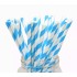 Белая бумажная трубочка , размер 197*6 мм, цветная  (25 шт в бумажной упаковке)