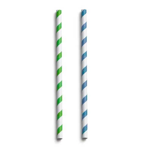 Белая бумажная трубочка , размер 197*6 мм, цветная  (25 шт в бумажной упаковке)