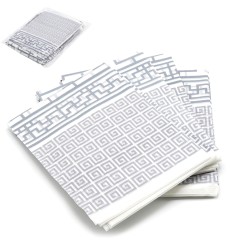 Биоразлагаемая скатерть, бело-серая, набор 5шт