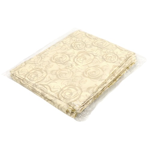 Биоразлагаемая скатерть, бело-золотая, набор 5шт