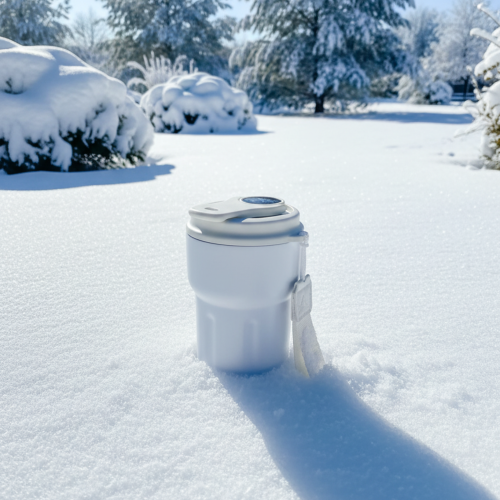 Термокружка Clive с дисплеем, белого цвета