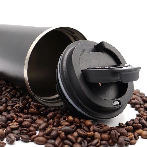 Термокружка Andy с дисплеем, 510 мл, черная