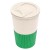 Термостакан пластиковый Wavy с манжетой, зелёный Термостакан пластиковый Wavy с манжетой, зелёный