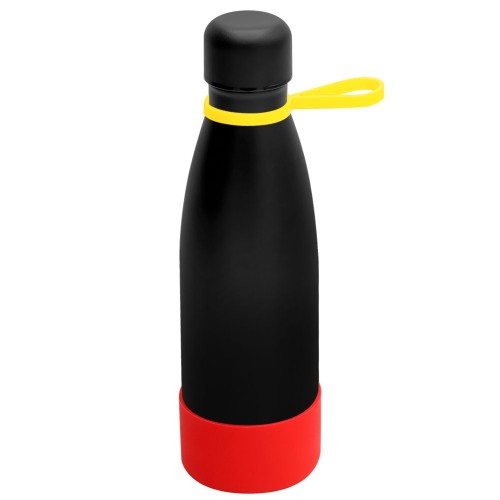 Термобутылка герметичная вакуумная Olivia To Go, чёрный/жёлтый/красный