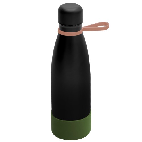 Термобутылка герметичная вакуумная Olivia To Go, чёрный/мокко/хаки
