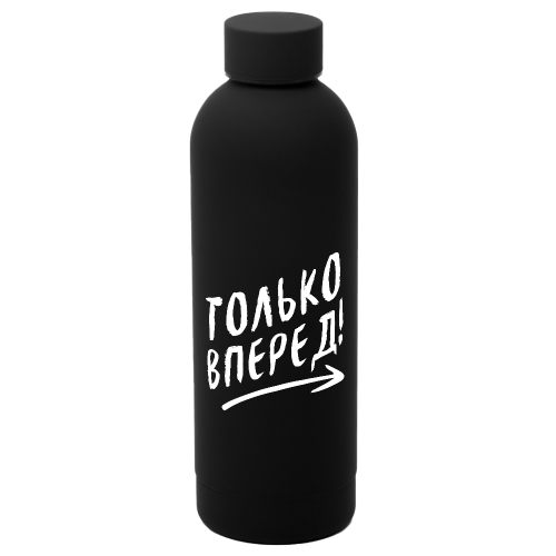 Термобутылка Perfecto софт-тач, черный