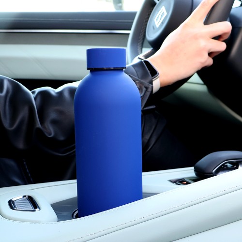 Термобутылка Perfecto софт-тач, синий