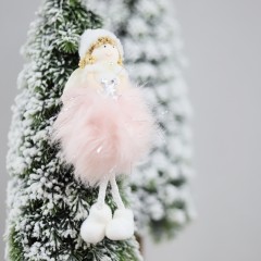Новогоднее украшение рождественский ангел Брайтенс, розовый
