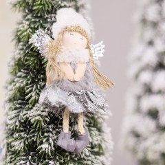 Новогоднее украшение рождественский ангел Свитс, серый