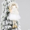 Новогоднее украшение рождественский ангел Бэгис, белый