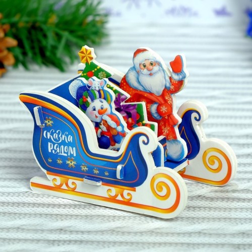 Конструктор фигурки"Сани Деда мороза" 3Д   3564572