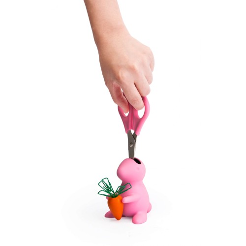 Ножницы и магнит со скрепками Bunny, розовые