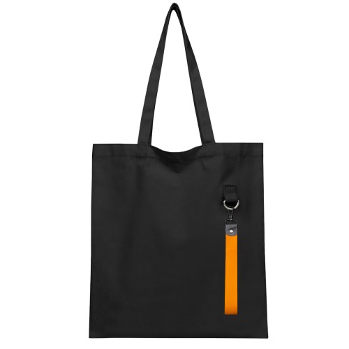 Сумка для покупок LUMISSA 325 г/м² с ремувкой, чёрный/оранжевый