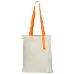 Сумка для покупок White GLOW 325 г/м² с ремувкой, оранжевая/оранжевая