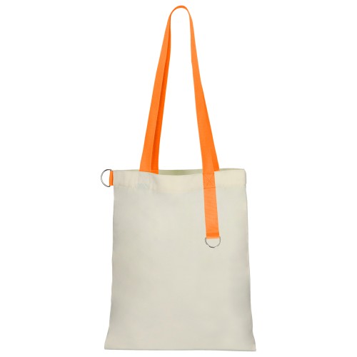 Сумка для покупок White GLOW 325 г/м² с ремувкой, оранжевая/оранжевая