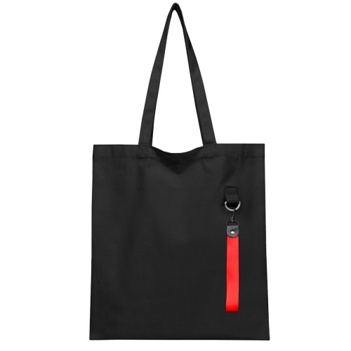 Сумка для покупок LUMISSA 325 г/м² с ремувкой, чёрный/красный
