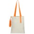 Сумка для покупок White GLOW 325 г/м² с ремувкой, оранжевая/оранжевая