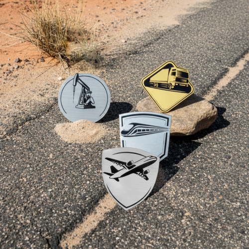 Шильд-наклейка поезд, серебро