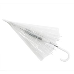Зонт-трость Klar с прозрачным куполом, белый