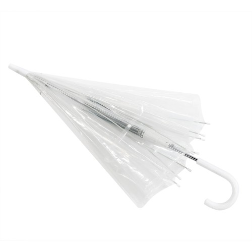 Зонт-трость Klar с прозрачным куполом, белый