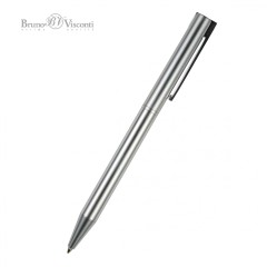 РУЧКА  quot;BERGAMOquot; ШАРИКОВАЯ АВТОМАТИЧЕСКАЯ, МЕТАЛЛИЧЕСКИЙ КОРПУС СЕРЕБРЯНЫЙ 0.7 ММ, СИНЯЯ