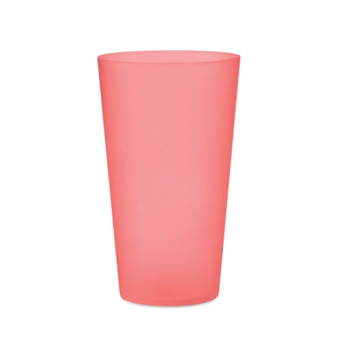 Reusable event cup 500ml, прозрачно-красный, MO9907