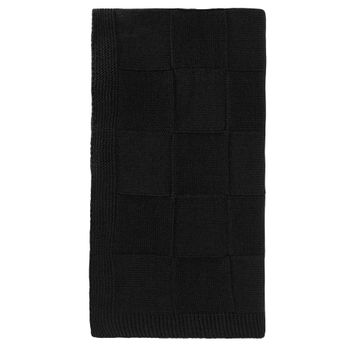 Плед Селла (Cella) вязаный, черный (без подарочной коробки)