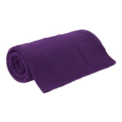 Плед Селла (Cella) вязаный, фиолетовый (без подарочной коробки)