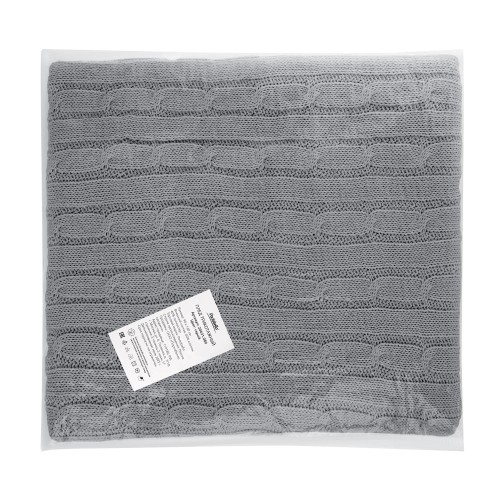 Плед Фадо (Fado) вязаный, серый (без подарочной коробки)