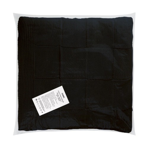 Плед Селла (Cella) вязаный, черный (без подарочной коробки)