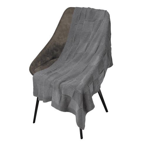 Плед Селла (Cella) вязаный, серый (без подарочной коробки)