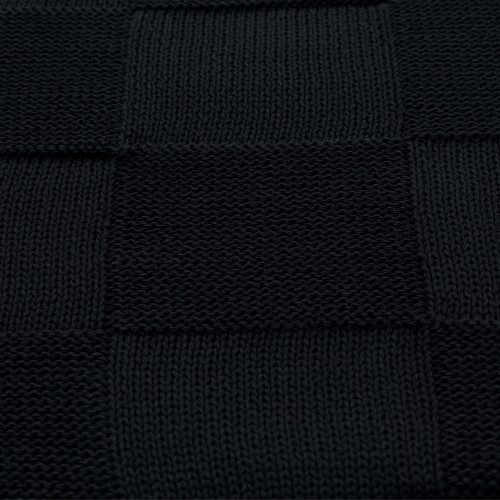 Плед Селла (Cella) вязаный, темно-синий (без подарочной коробки)