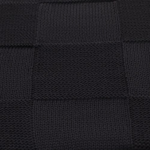 Плед Селла (Cella) вязаный, черный (без подарочной коробки)