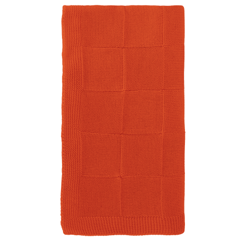 Плед Селла (Cella) вязаный, оранжевый (без подарочной коробки)