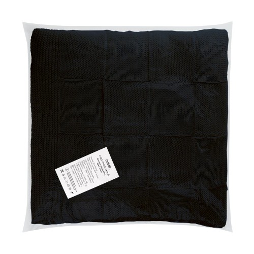 Плед Селла (Cella) вязаный, темно-синий (без подарочной коробки)