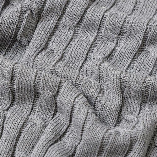 Плед Фадо (Fado) вязаный, серый (без подарочной коробки)